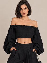 Alice | Elegante completo nero a due pezzi