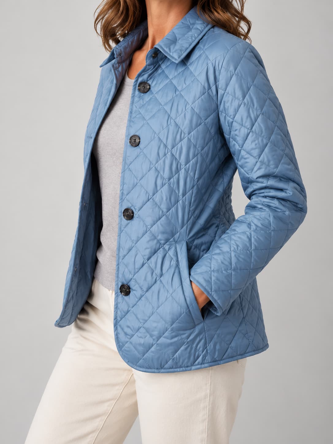 Kelley | Giacca trapuntata leggera blu