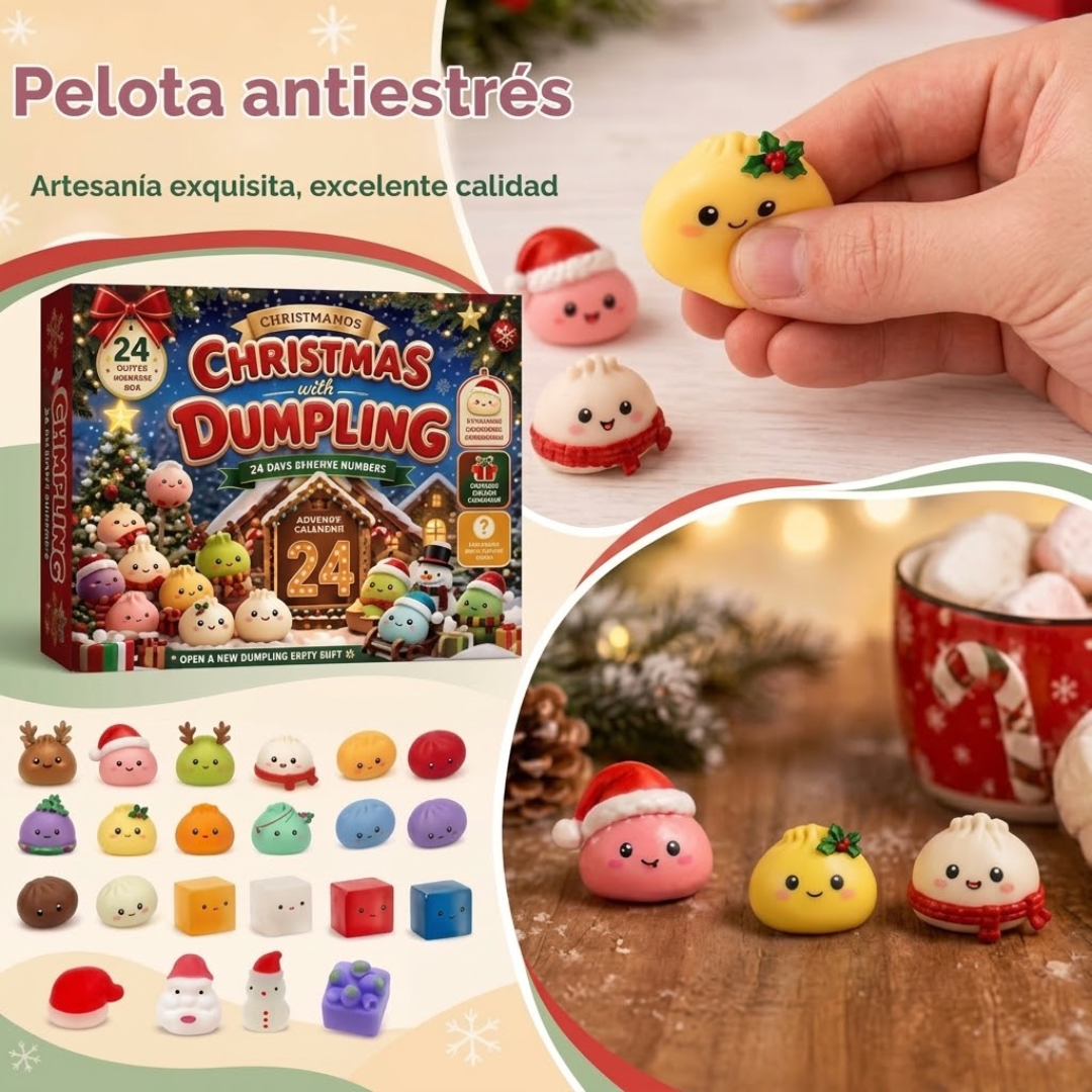 Calendario Adviento Squishy 24 Sorpresas Navideñas🎄