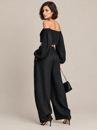 Alice | Elegante completo nero a due pezzi