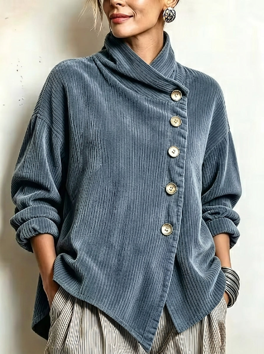 Olivia | Camicia in velluto a coste con bottoni