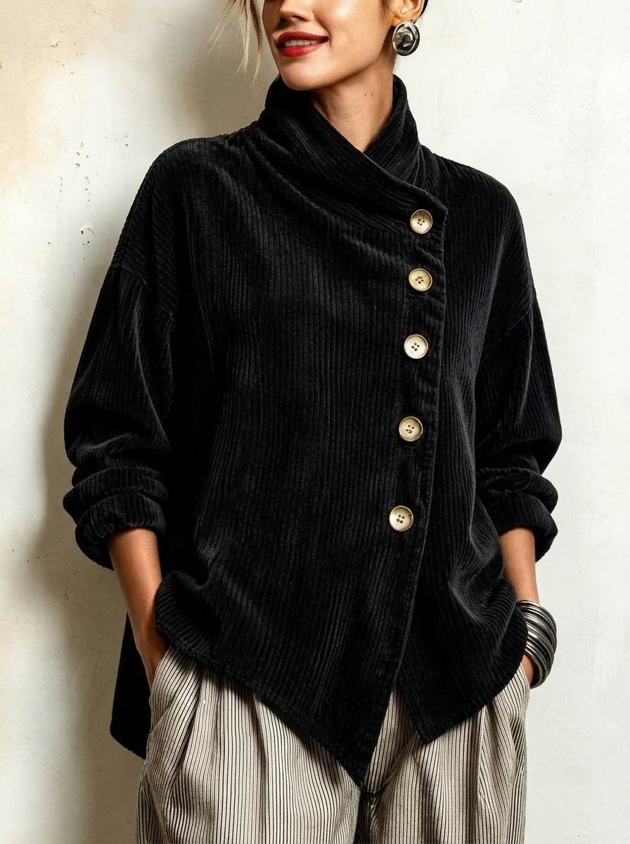 Olivia | Camicia in velluto a coste con bottoni