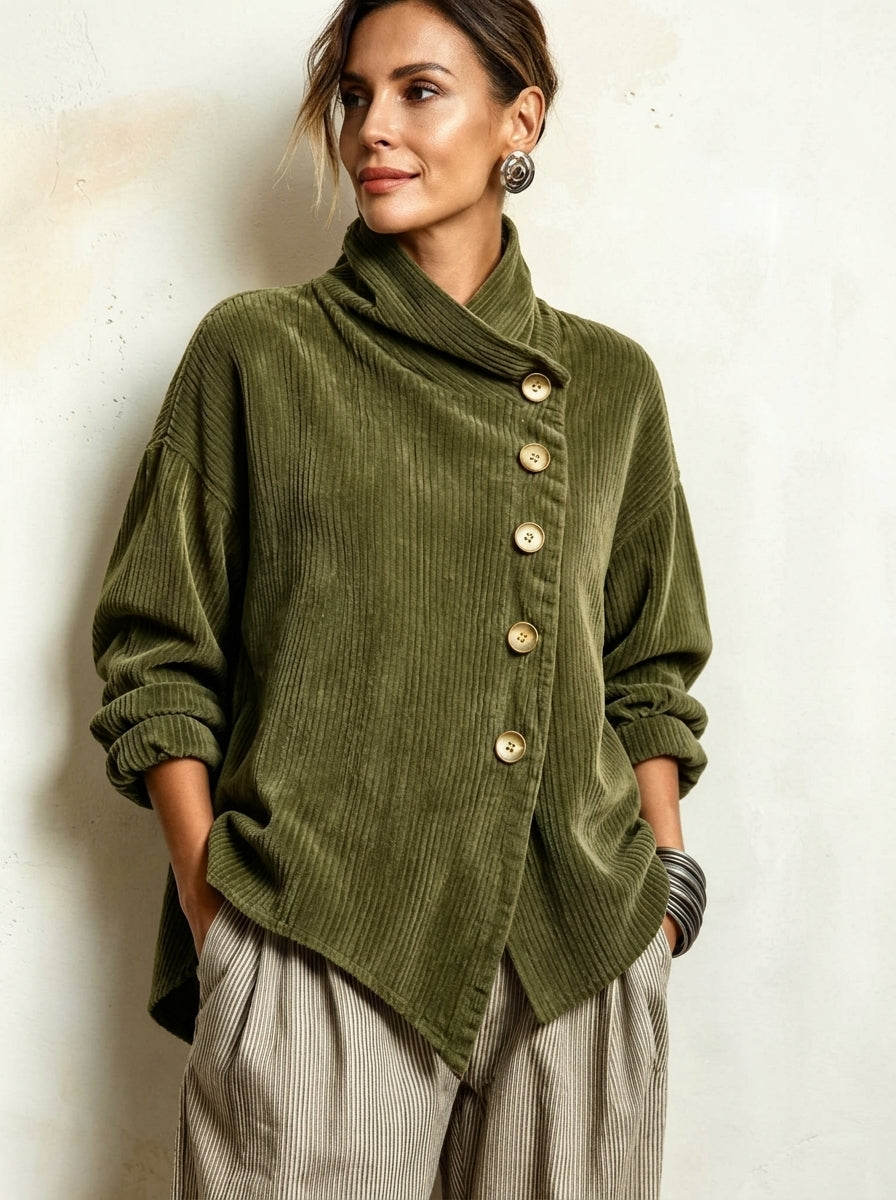 Olivia | Camicia in velluto a coste con bottoni
