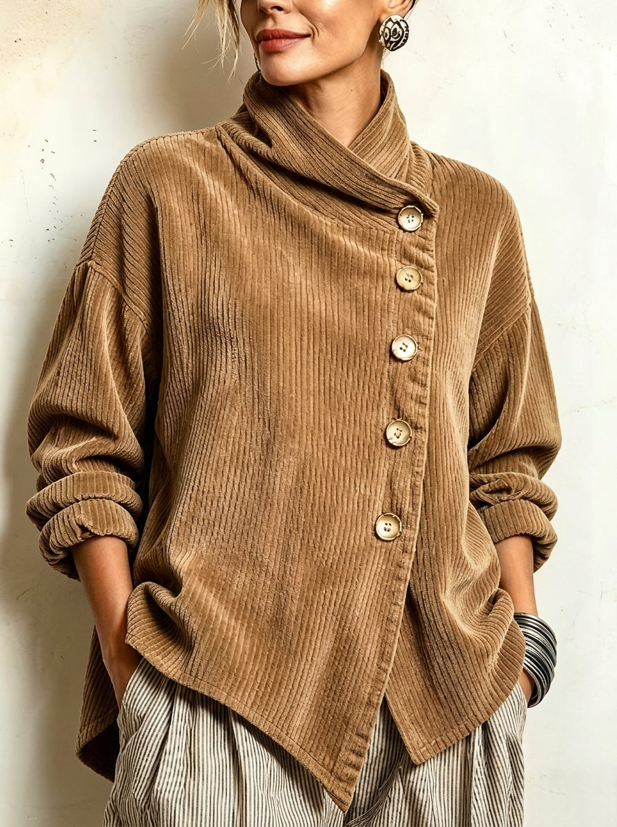 Olivia | Camicia in velluto a coste con bottoni