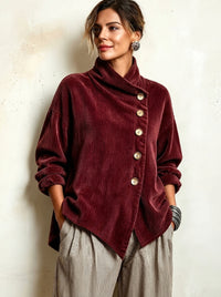 Olivia | Camicia in velluto a coste con bottoni