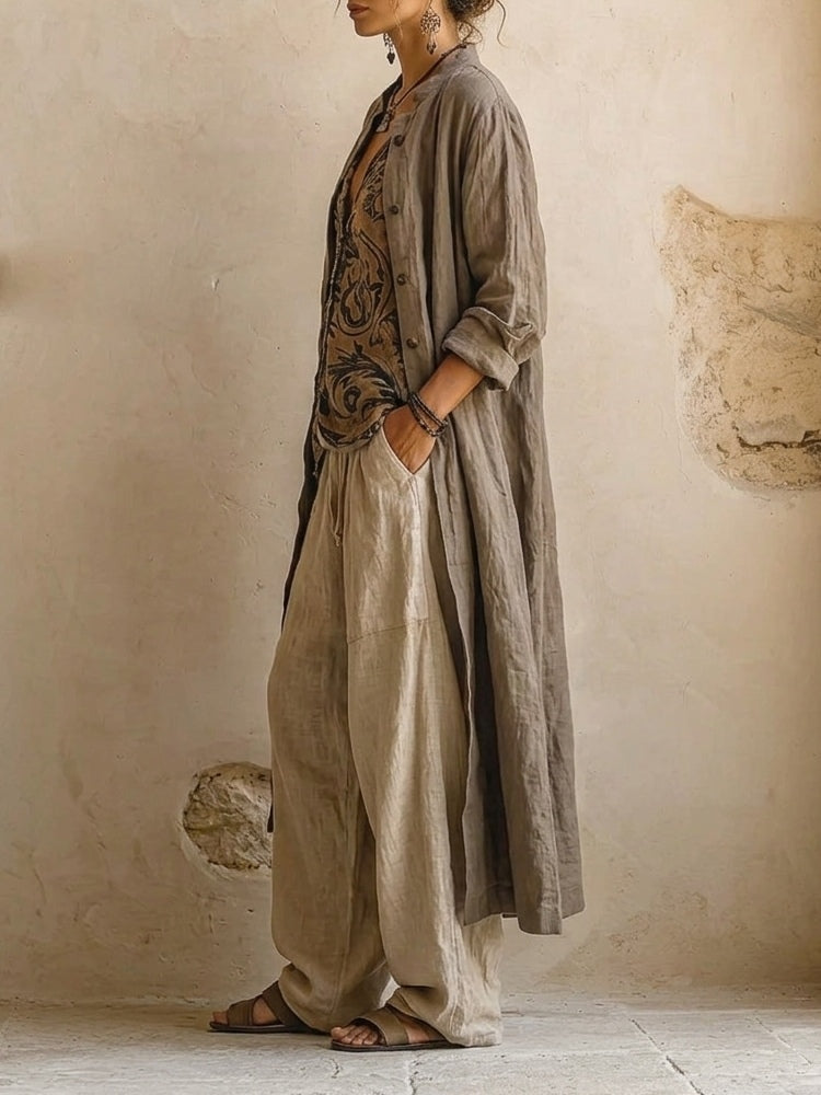 Patricia | Set da tre pezzi in cotone e lino