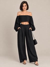 Alice | Elegante completo nero a due pezzi
