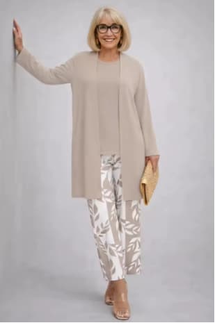 Serena | Completo da tre pezzi Classic Elegance | Beige sabbia