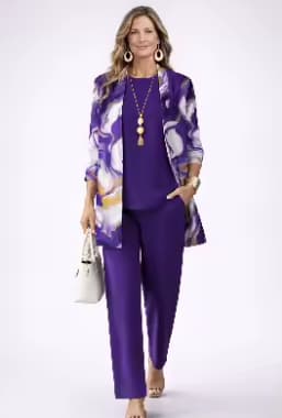 Gaia | Completo da tre pezzi Classic Elegance | Viola