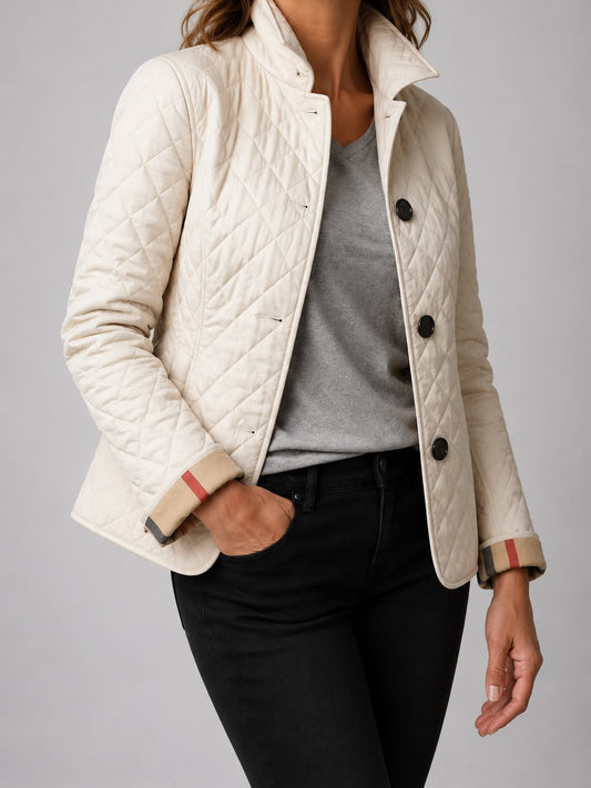 Kelley | Giacca trapuntata leggera beige