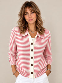 Nora | Cardigan a righe con bottoni