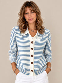 Nora | Cardigan a righe con bottoni