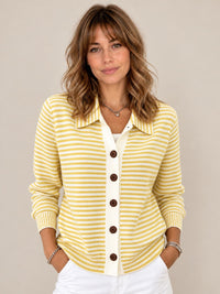 Nora | Cardigan a righe con bottoni