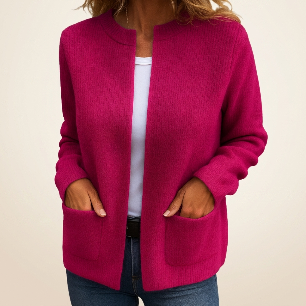 Martina | Cardigan con cerniera e tasche