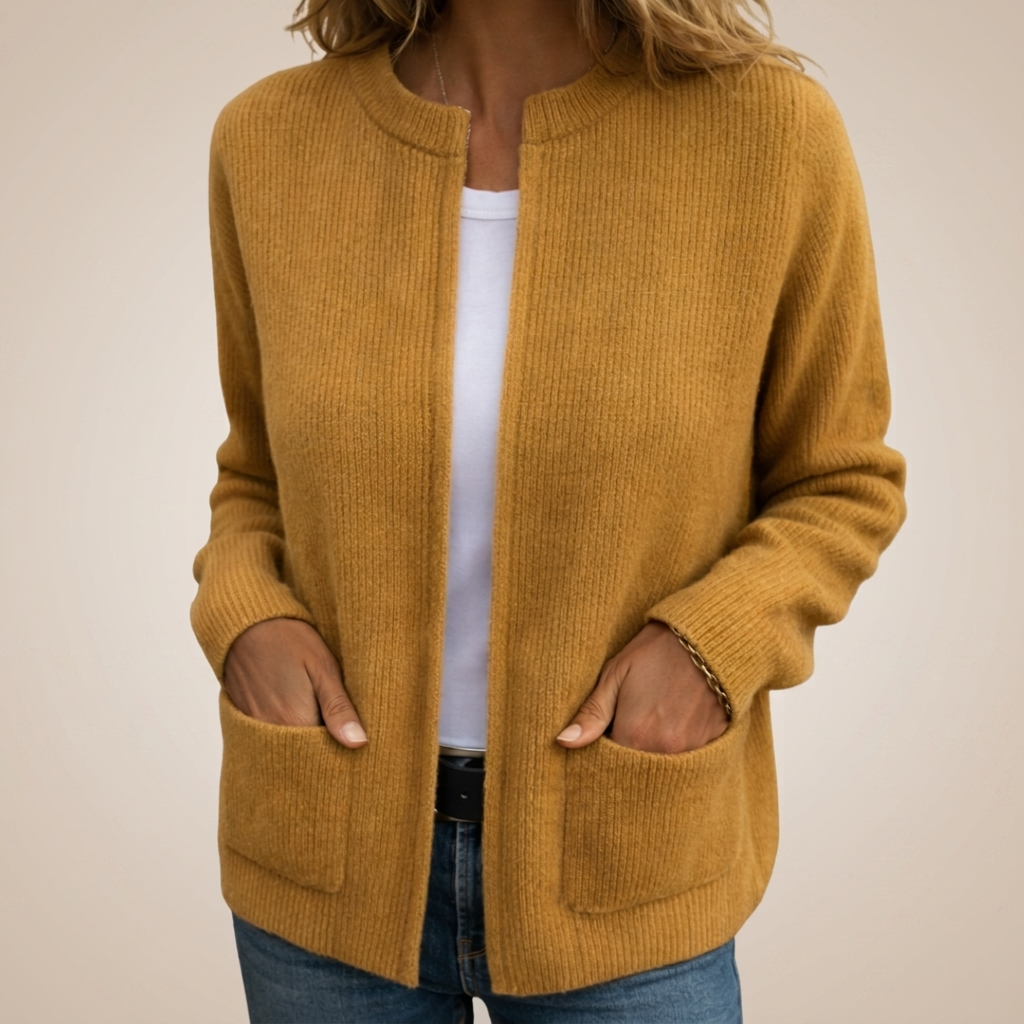 Martina | Cardigan con cerniera e tasche