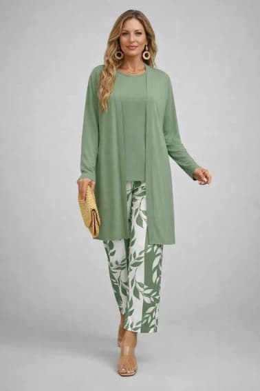 Ginevra | Completo da tre pezzi Classic Elegance | Verde salvia