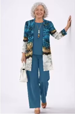 Irene | Completo da tre pezzi Classic Elegance | Blu petrolio
