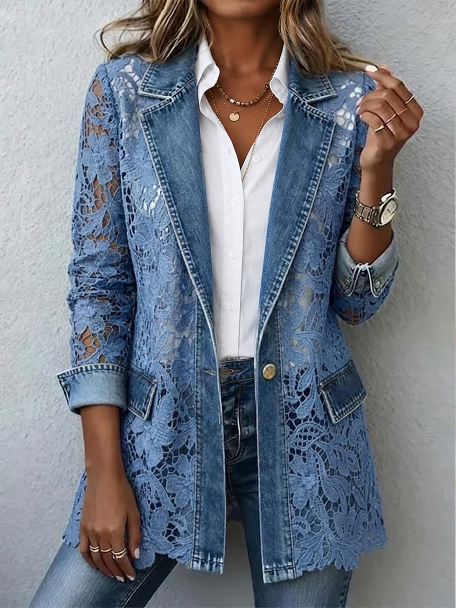 Alicia | Giacca con pizzo floreale
